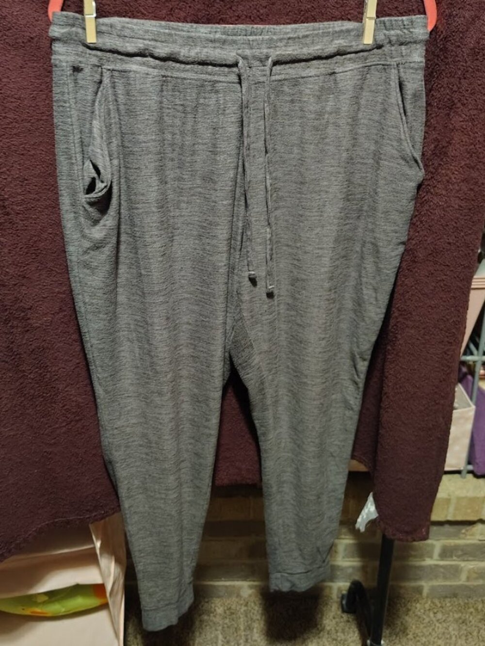 Ladies 'Maurices' Heather Gray Jogger Sweatpants size 0X